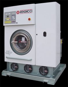 dry cleaning machine for the care of silk